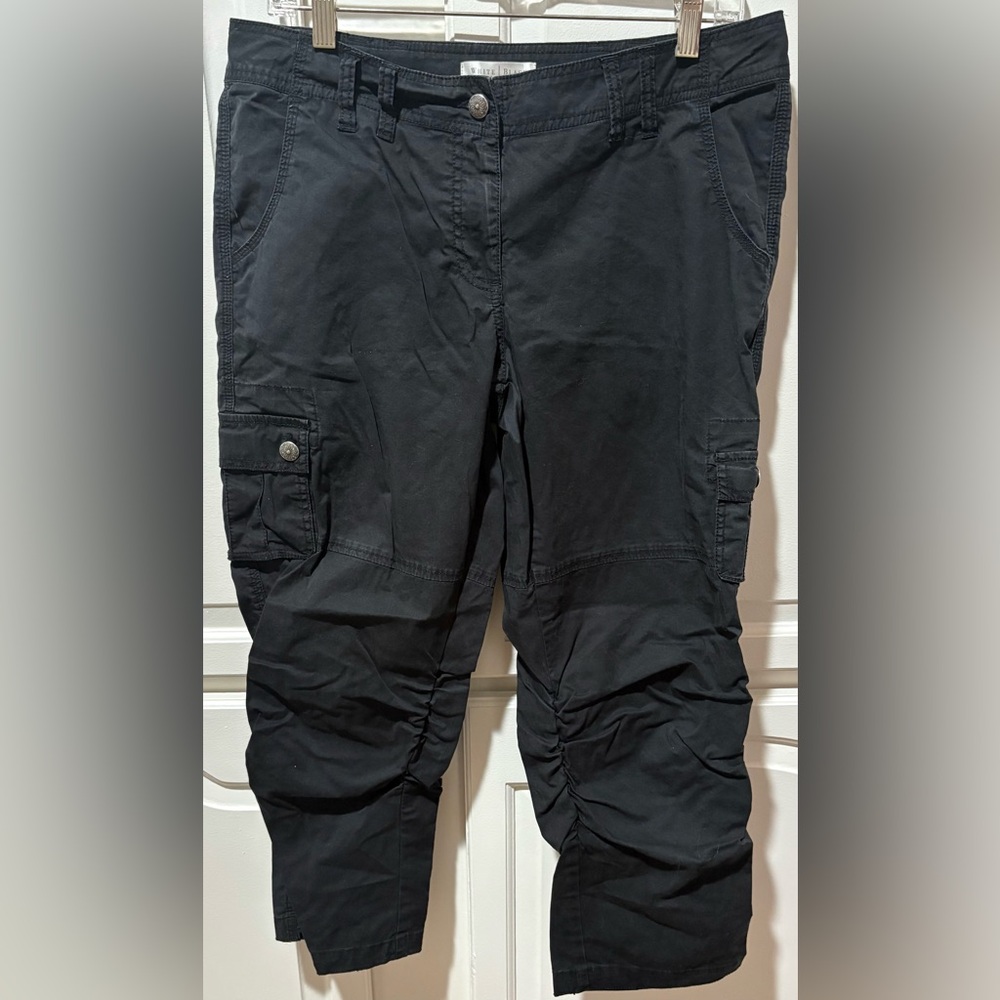 White House Black Market Black cargo Capris